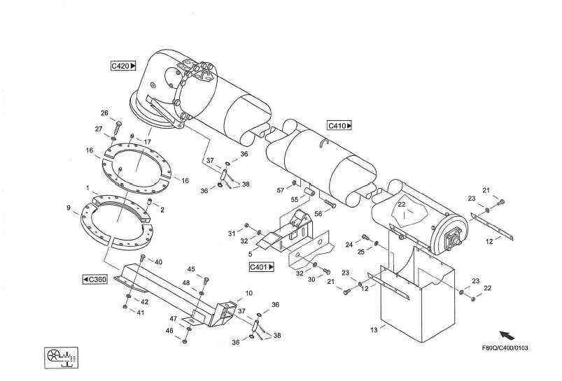 CF60_2001_C400_Abtankschnecke_Anbauteile